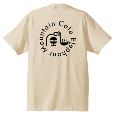 オリジナルロゴで作成したカフェのスタッフ用プリントTシャツ